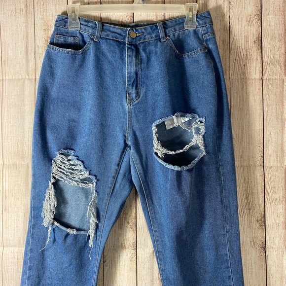 Shein Lot of 3 Pairs of Jeans Size 0XL 33 Waist Skater Punk Destroyed Graffiti - Picture 6 of 12